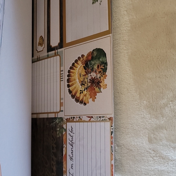 Paper, scrapbooking paper,  Thanksgiving, fall, give thanks, brand Recol… - Picture 15 of 16